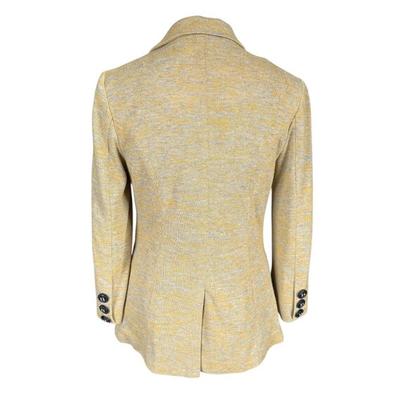 Cartonnier Anthropologie woman's knit 3/4 sleeve blazer in mustard yellow small - Picture 4 of 10